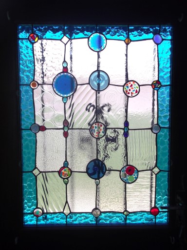 Abstract Stained Glass Panel Version 5