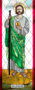 church style stained glass window stjudes