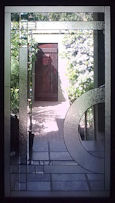 contemporary style stained glass window