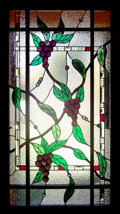 Floral Grapes Stained Glass Panels Version 1