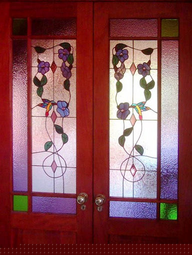 Floral Stained Glass Panels Version 3