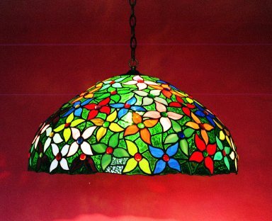 Large Flower Mould Stained Glass Lamp