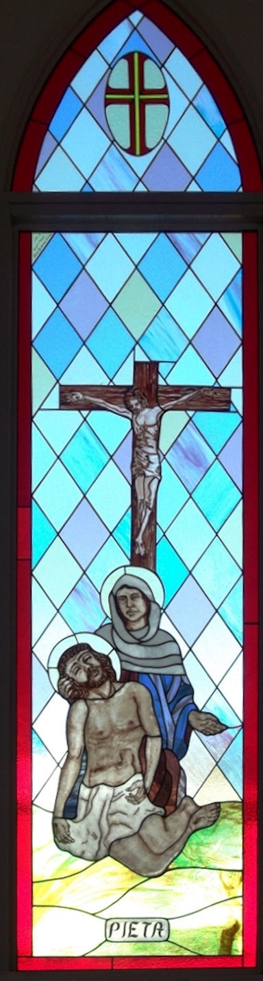 Pieta Stained Glass Panel